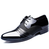 2016 New Arrival Casual Leather Pointed Toe Design Lace -Up Rubber Sole Formal Office Work Men's Shoes Men's Smart Wedding Shoes