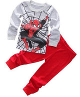 2-7years kid Sleepwear!New Spider-man Iron man Pajamas Kids Sleepwear Baby Boys Nightwear Pyjamas sets