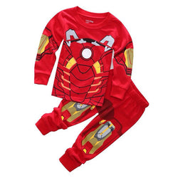 2-7years kid Sleepwear!New Spider-man Iron man Pajamas Kids Sleepwear Baby Boys Nightwear Pyjamas sets