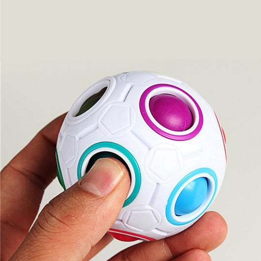 Magic Cube Toys Novelty Rainbow Football Puzzle Learning & Educational Spherical Toys Children Kids Adult